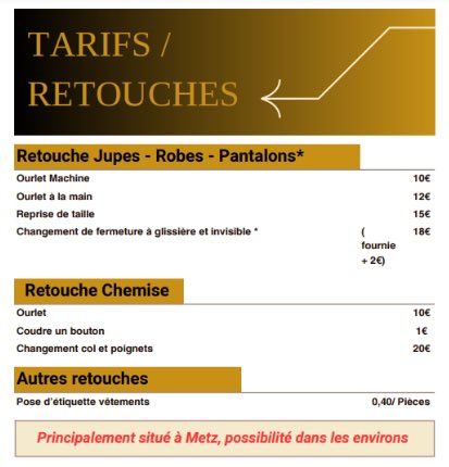 Service retouche